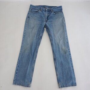Levi's 516 Straight Leg Light Wash Button #1001 J40 Denim Blue Jeans Size 36X32